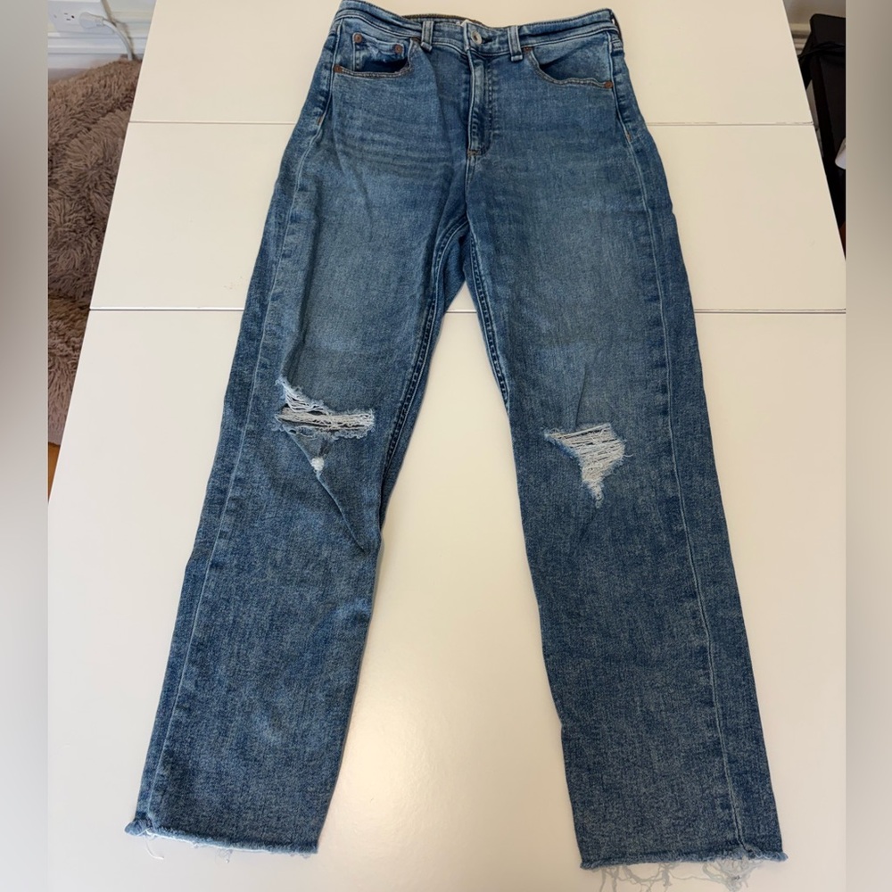 Rag & Bone Nina High Rise Ankle Cigarette Jeans in Bloomfield Size 28